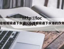 给姐姐输通下水道(给姐姐输通下水道的作文)